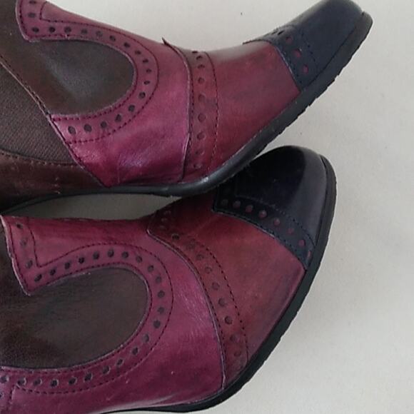 Canal Grande Made In Italy Multicolor Oxford Western Leather Heeled Bootie 36 - Picture 11 of 12